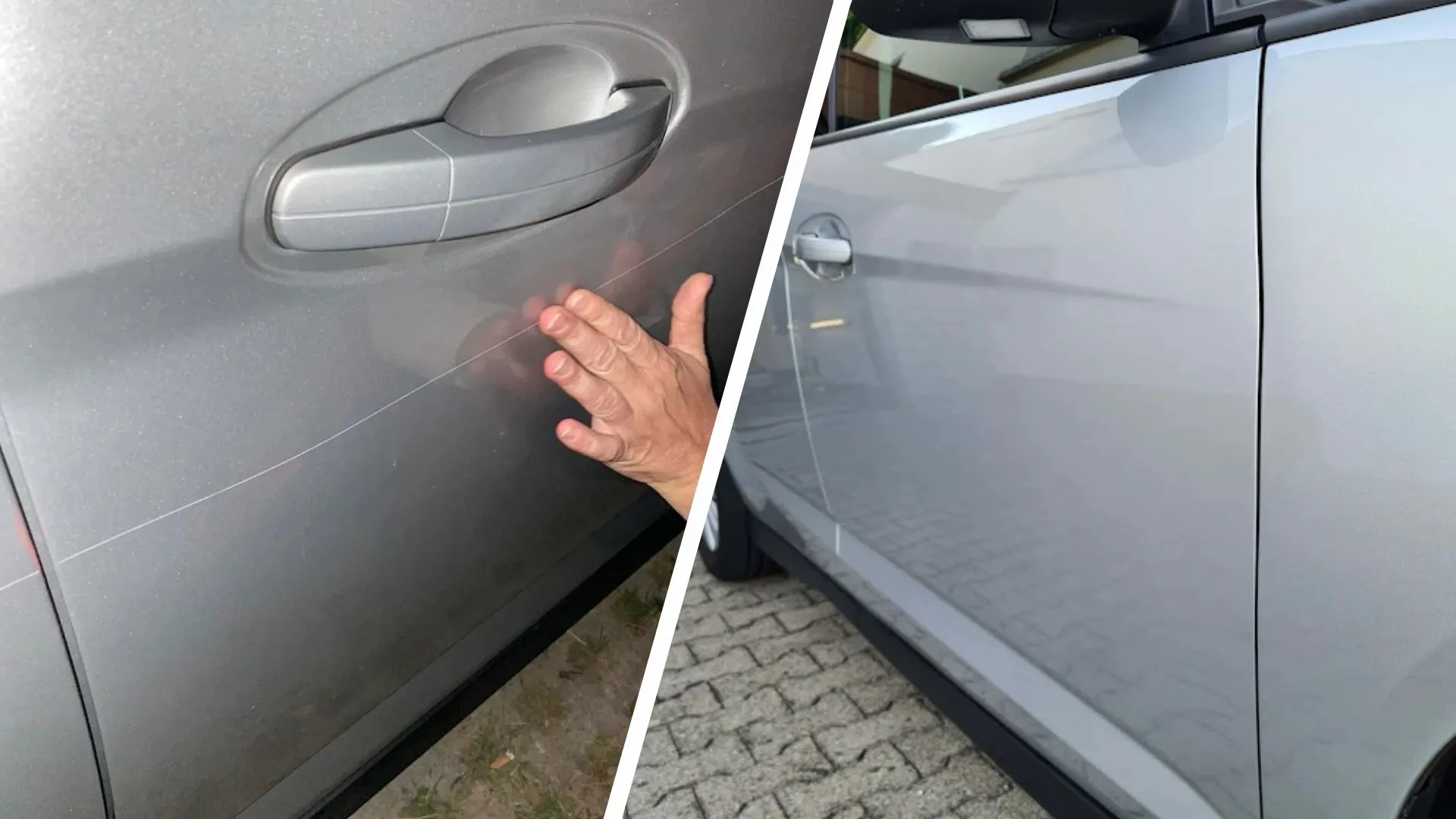 Kratzer Vorher-Nachher Vergleich